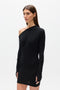 GISELLE KNIT MINI DRESS - BLACK