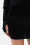 GISELLE KNIT MINI DRESS - BLACK