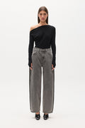 GISELLE KNIT TOP - BLACK