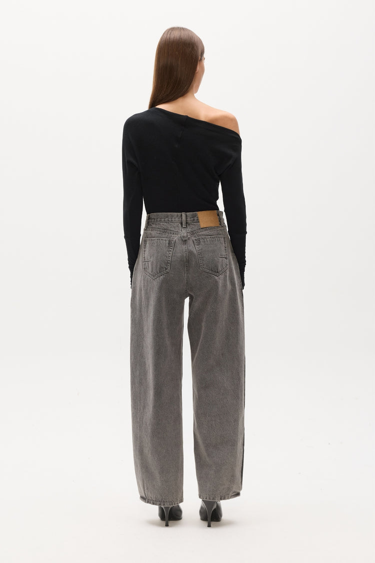 GISELLE KNIT TOP - BLACK