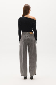 GISELLE KNIT TOP - BLACK