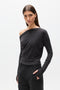 GISELLE KNIT TOP - HEATHER GREY MARLE