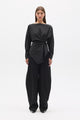 HALTHEA TOP - CHARCOAL PINSTRIPE