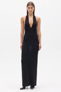 HELENA KNIT MAXI DRESS - BLACK