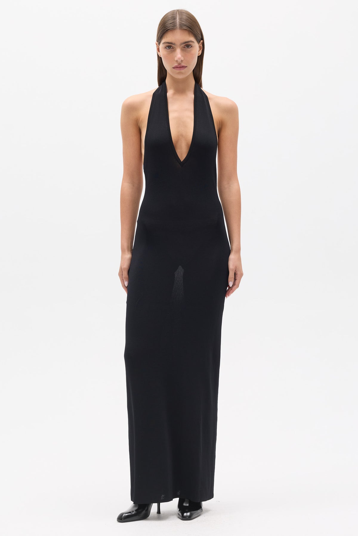 HELENA KNIT MAXI DRESS - BLACK