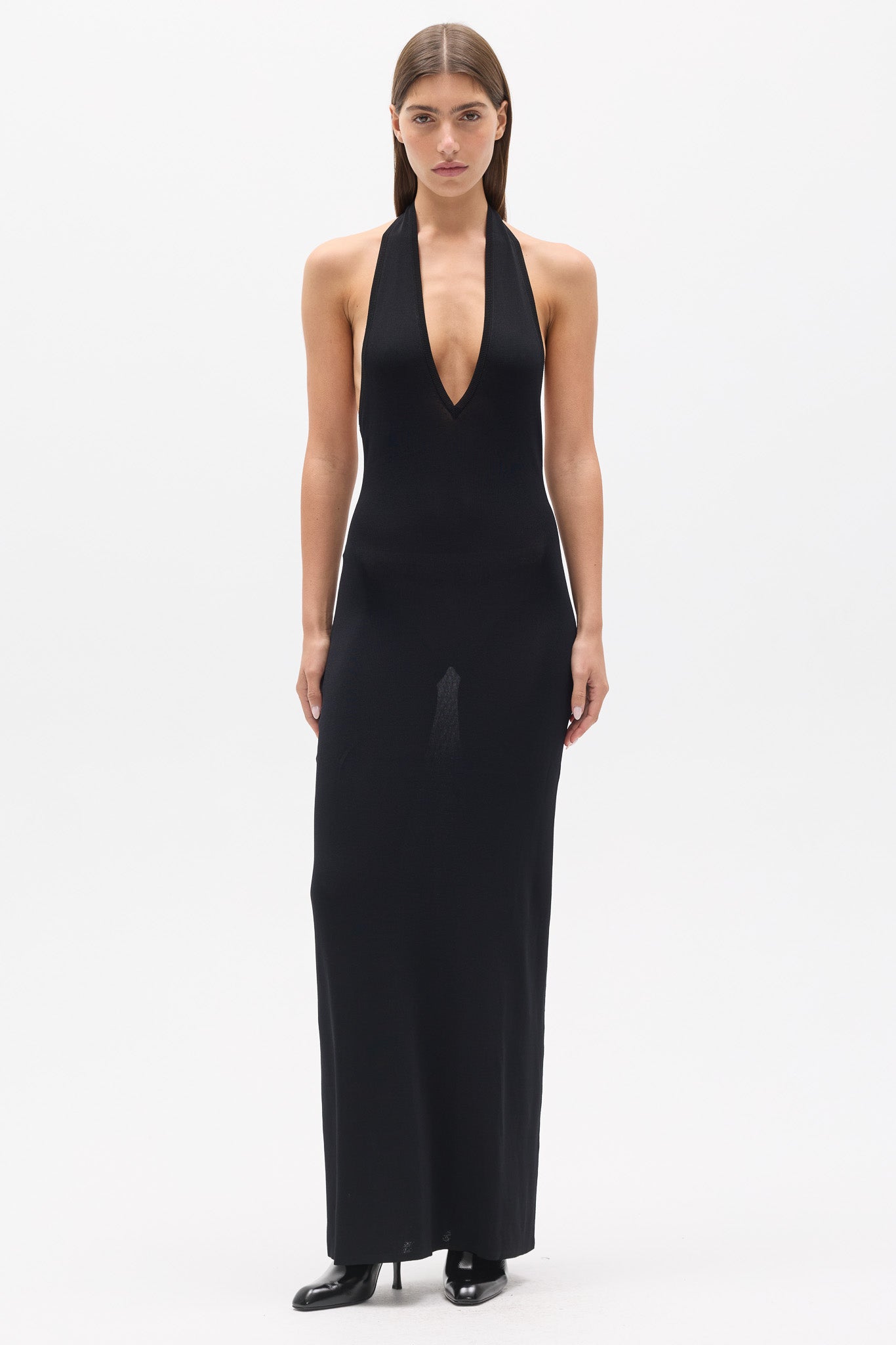 HELENA KNIT MAXI DRESS - BLACK