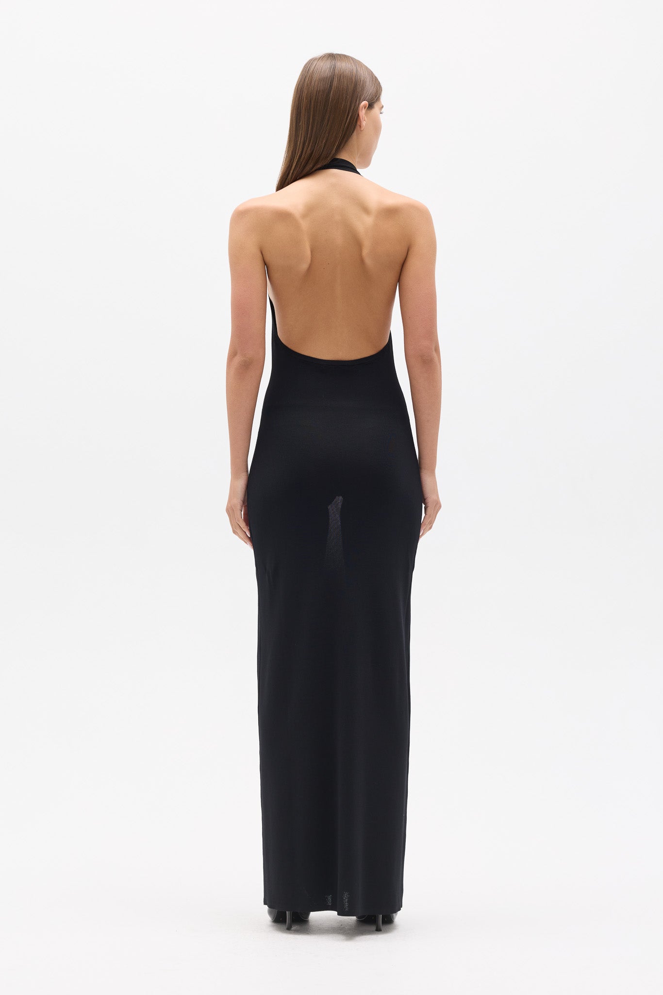 HELENA KNIT MAXI DRESS - BLACK