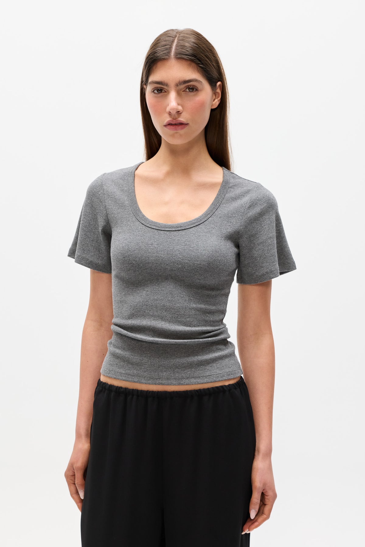 HARLEY TOP - HEATHER GREY