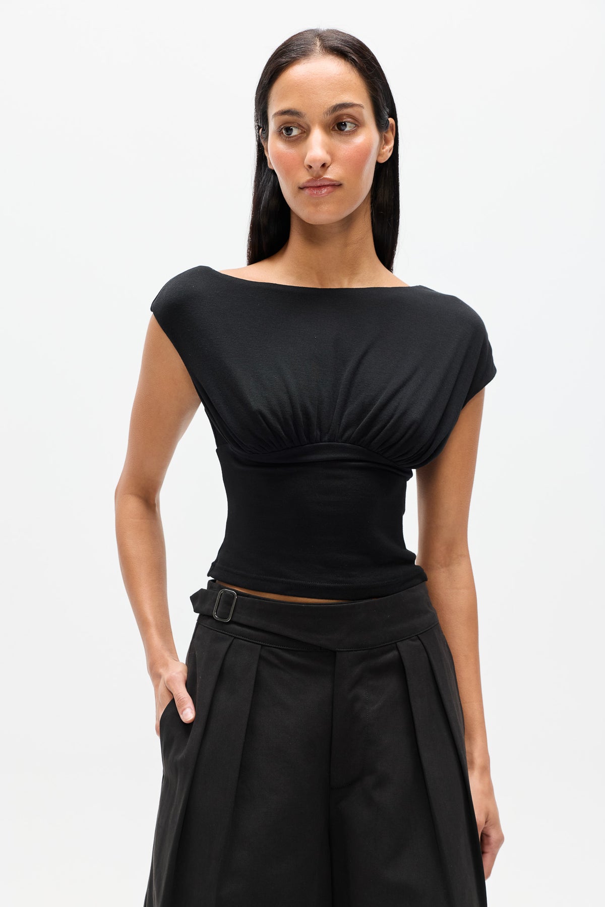 HARRIET TOP - BLACK