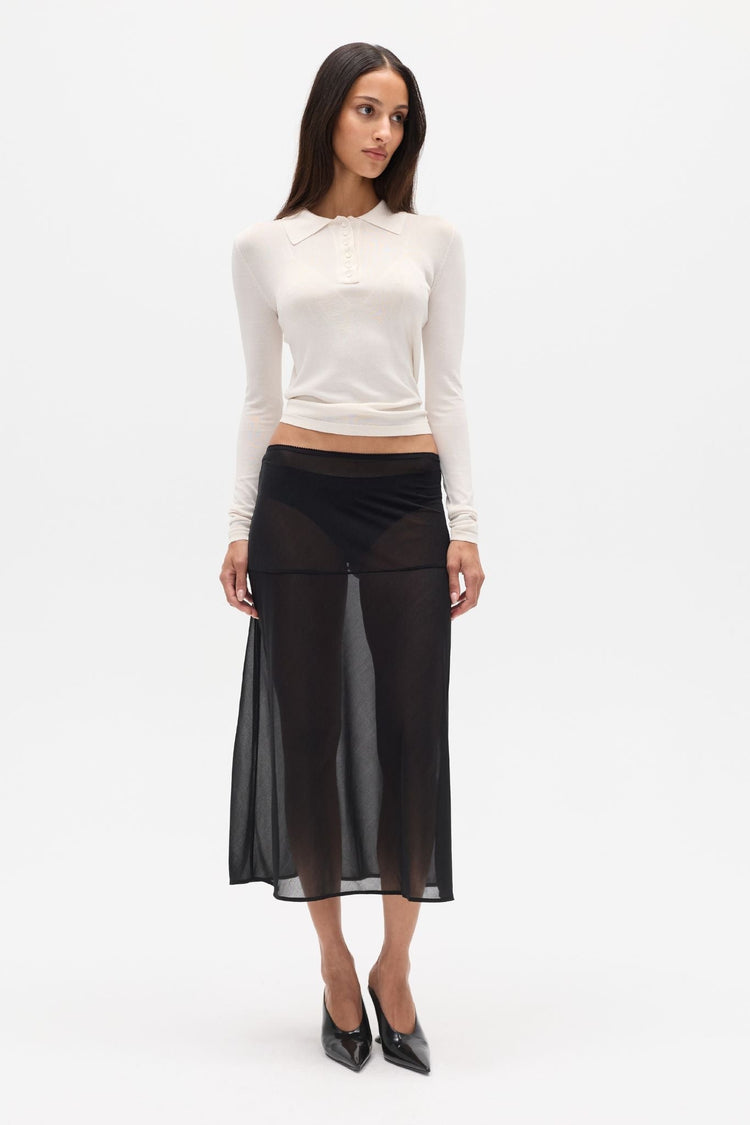 SHEA KNIT TOP - IVORY