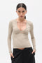 MERRITT TOP - ALMOND