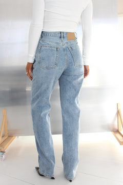 Heidi High Waisted Straight Leg Jean in Atlanta, view 3, Bayse Brand