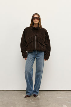 INEZ JACKET - DEEP BROWN
