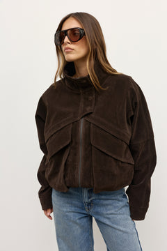 INEZ JACKET - DEEP BROWN