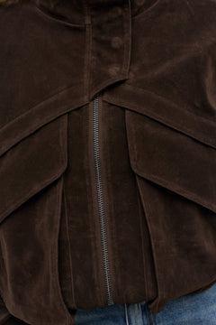 INEZ JACKET - DEEP BROWN