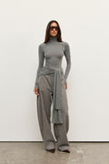 ISLEY TOP - LIGHT GREY MARLE