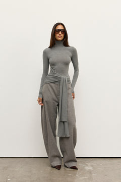 ISLEY TOP - LIGHT GREY MARLE