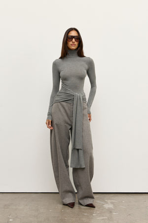 ISLEY TOP - LIGHT GREY MARLE