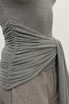 ISLEY TOP - LIGHT GREY MARLE