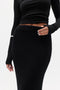 IVER KNIT SKIRT - BLACK