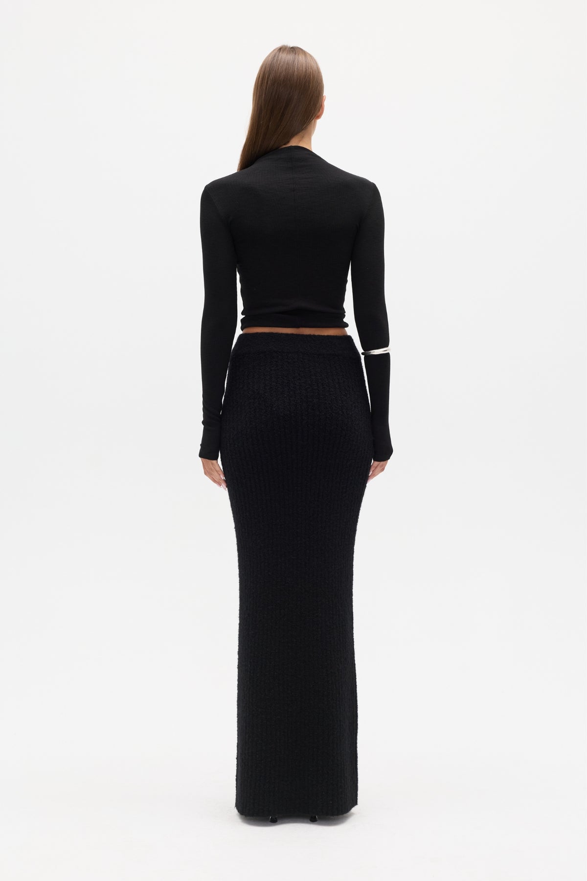 IVER KNIT SKIRT - BLACK