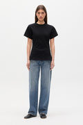 Java Cotton Crew Neck Tee in Black, view 1, Bayse Brand
