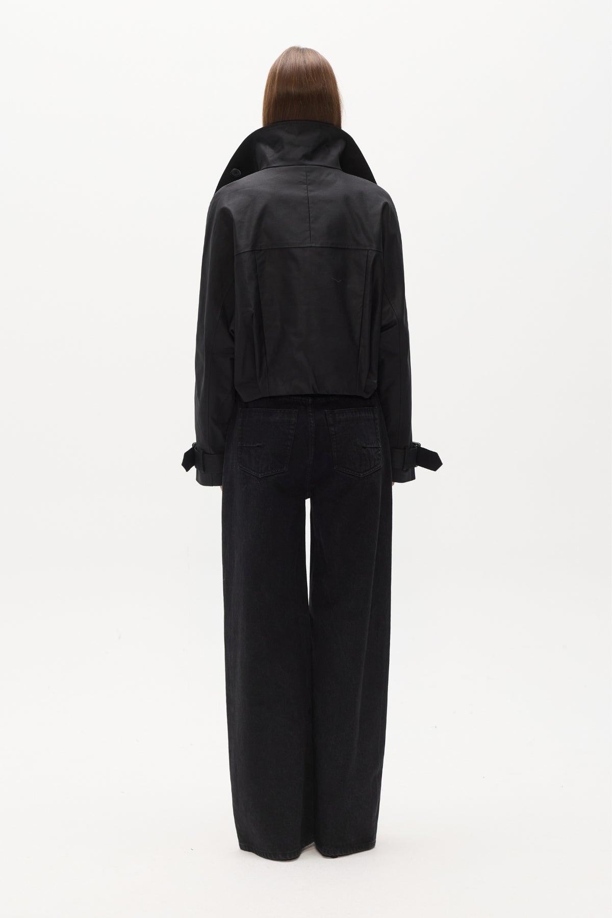 KOA CROPPED COAT - BLACK