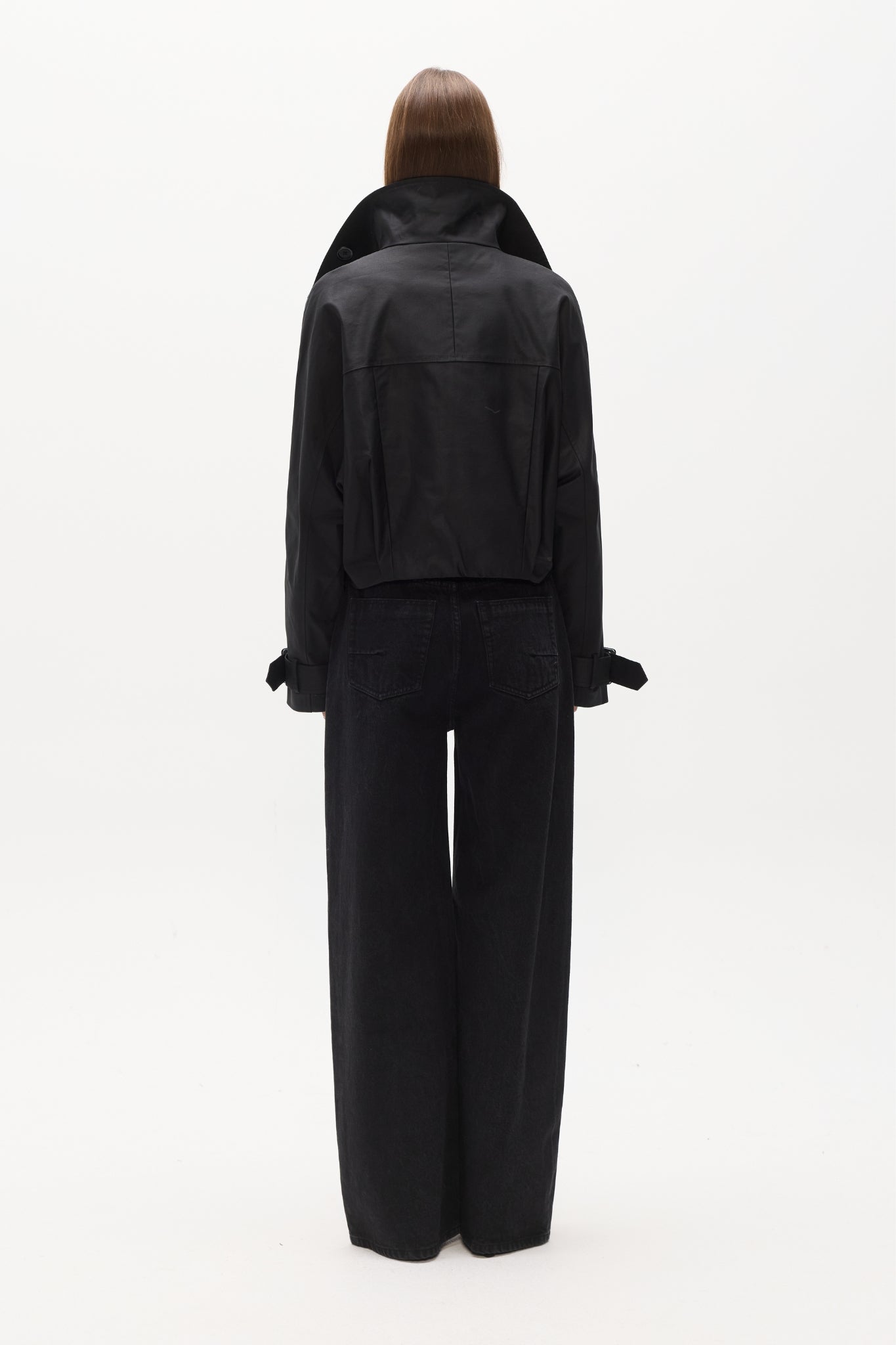 KOA CROPPED COAT - BLACK