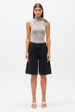 KADIA TOP - LIGHT GREY MARLE
