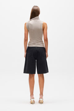 KADIA TOP - LIGHT GREY MARLE