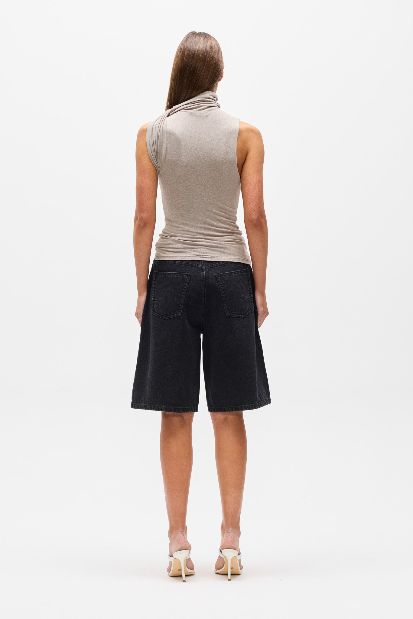 KADIA TOP - LIGHT GREY MARLE