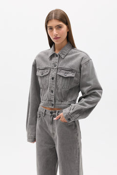 LAINE DENIM JACKET - PORTLAND GREY