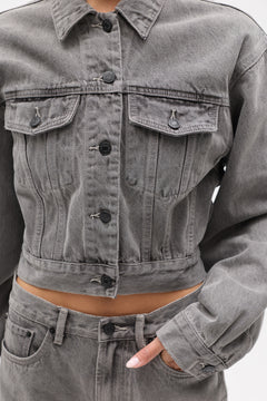LAINE DENIM JACKET - PORTLAND GREY