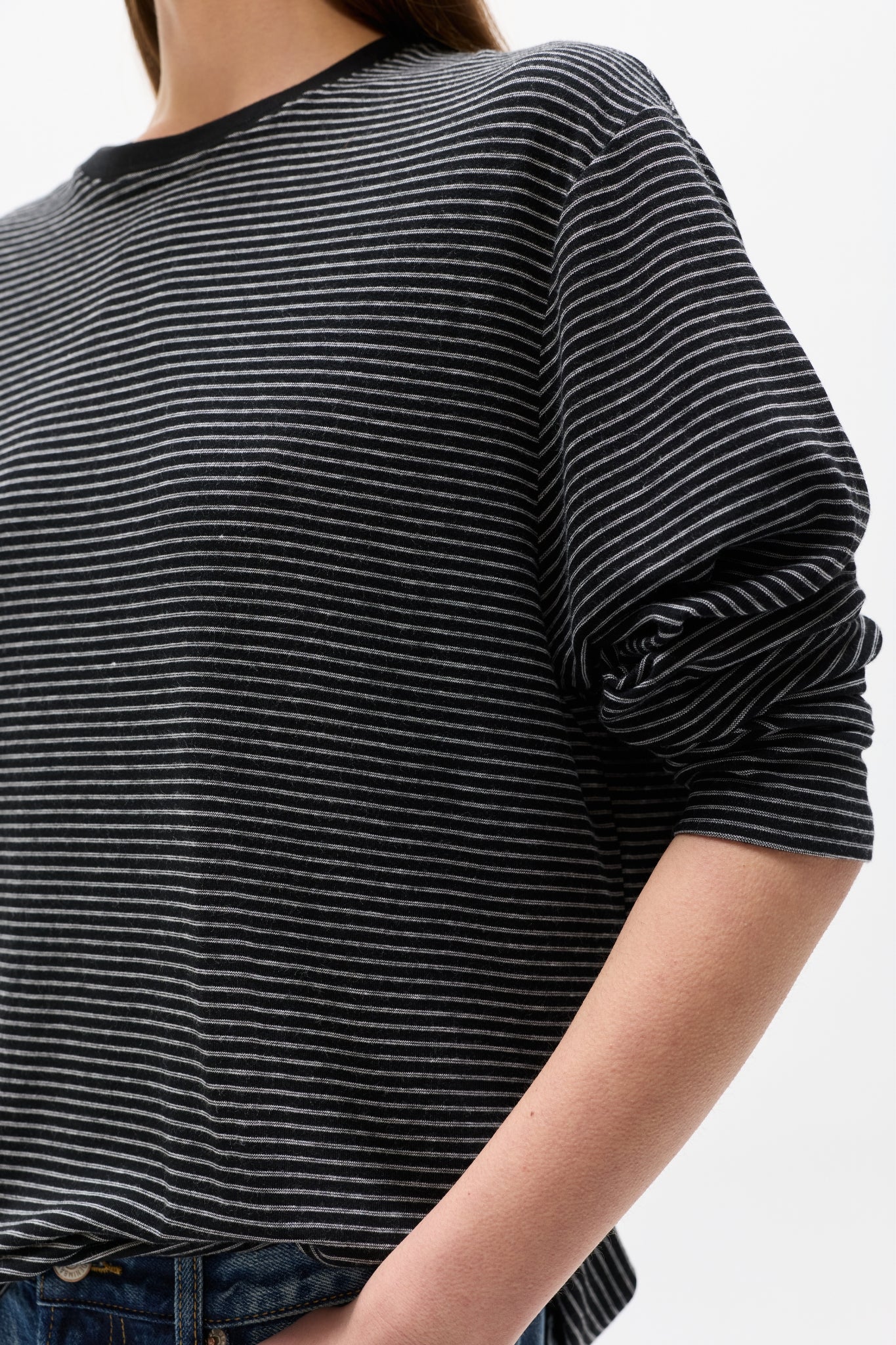 LIAM LONG SLEEVE - NAVY STRIPE