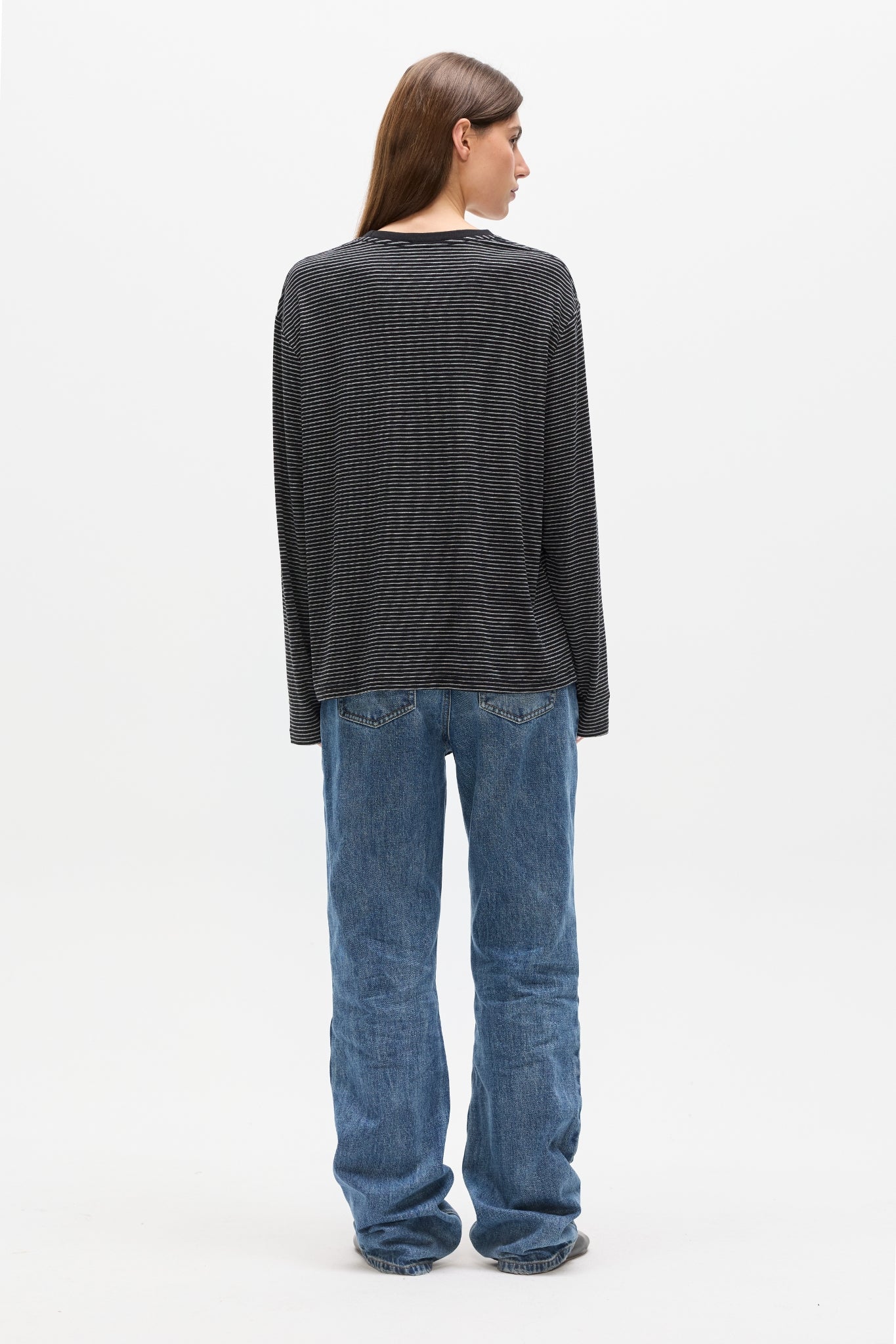 LIAM LONG SLEEVE - NAVY STRIPE