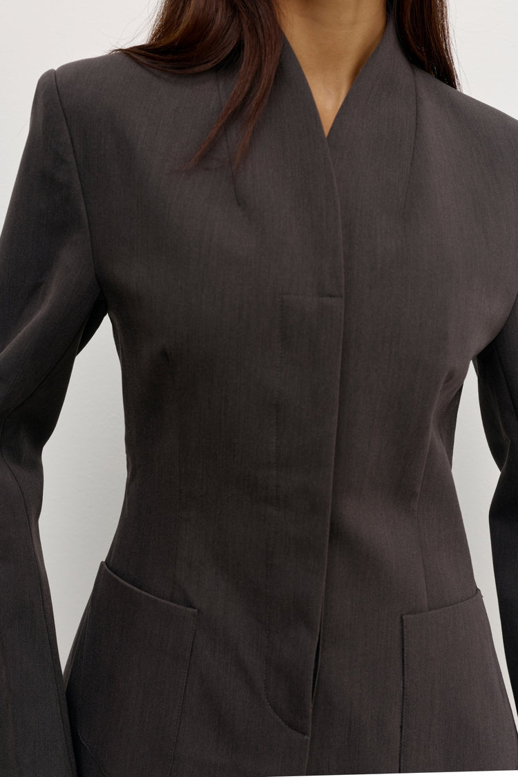 LINDSAY BLAZER - CHARCOAL