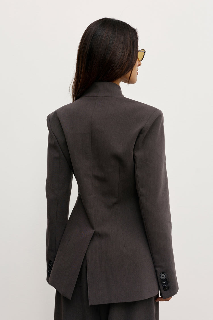 LINDSAY BLAZER - CHARCOAL