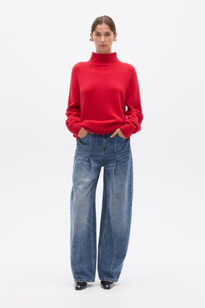 LOTTIE KNIT TURTLENECK - RED