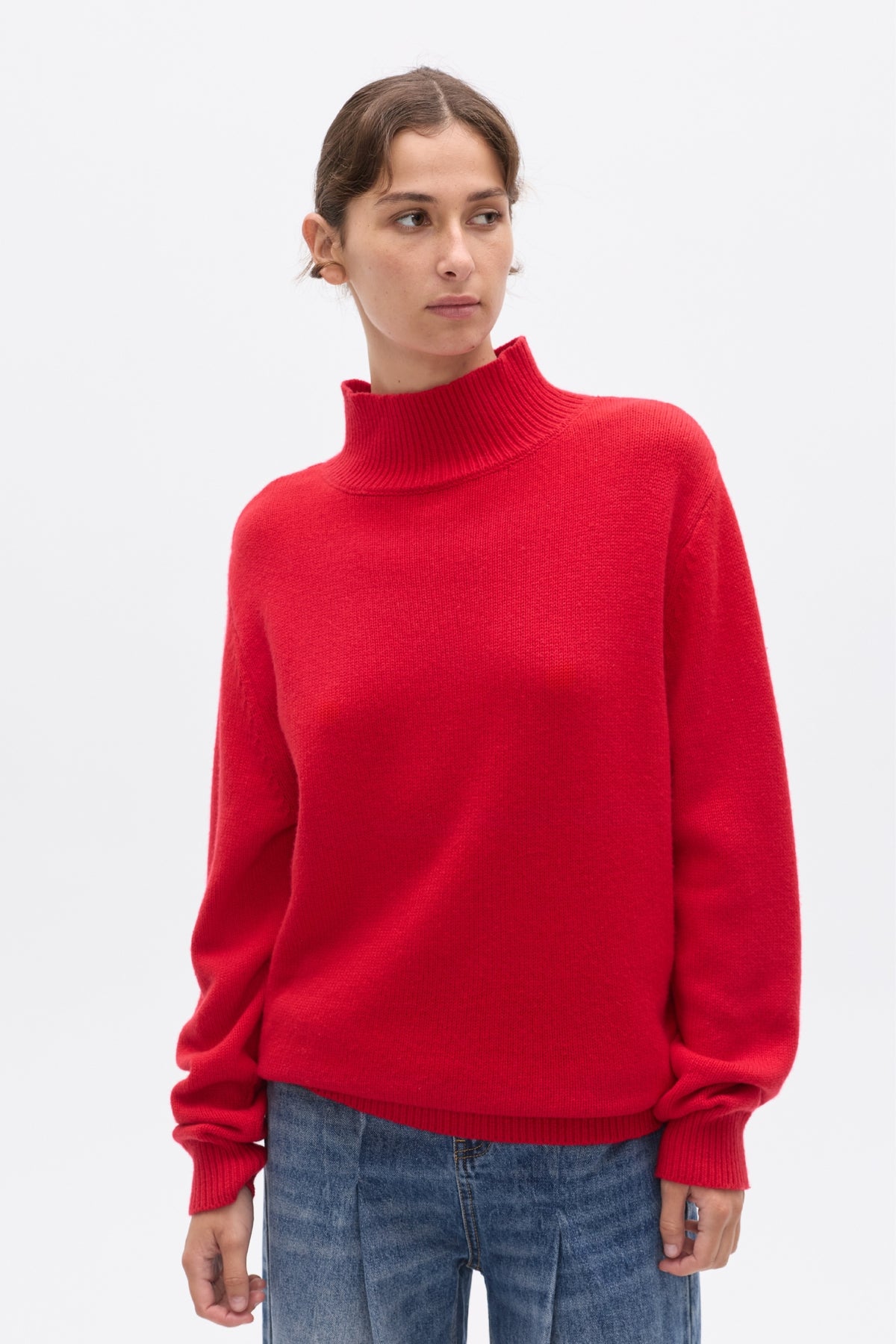 LOTTIE KNIT TURTLENECK - RED