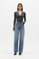 LARA BODYSUIT - DARK HEATHER GREY