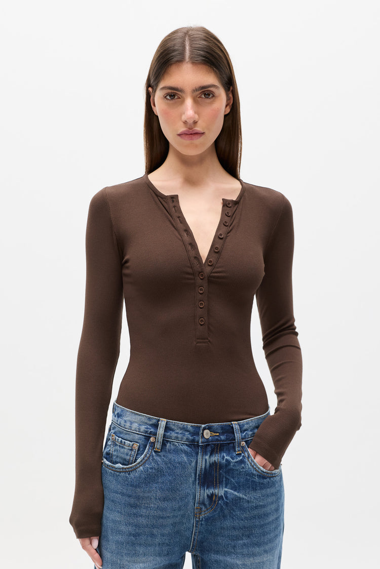 LARA BODYSUIT - ESPRESSO