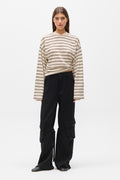 LEX LONG SLEEVE - MOCHA STRIPE