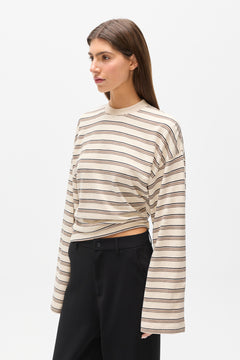 LEX LONG SLEEVE - MOCHA STRIPE