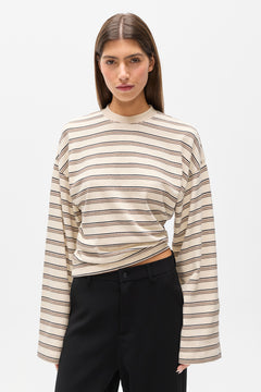 LEX LONG SLEEVE - MOCHA STRIPE