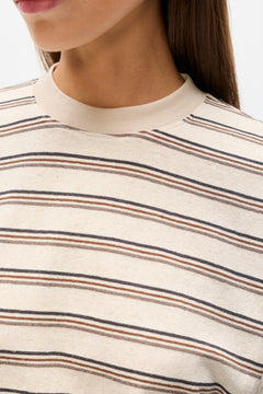 LEX LONG SLEEVE - MOCHA STRIPE
