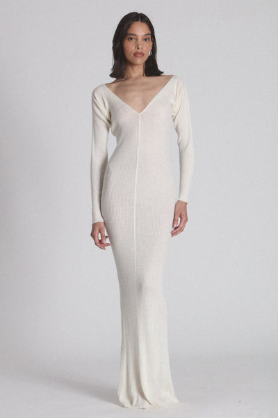 MADISON KNIT DRESS - IVORY