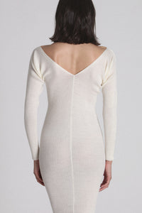 MADISON KNIT DRESS - IVORY