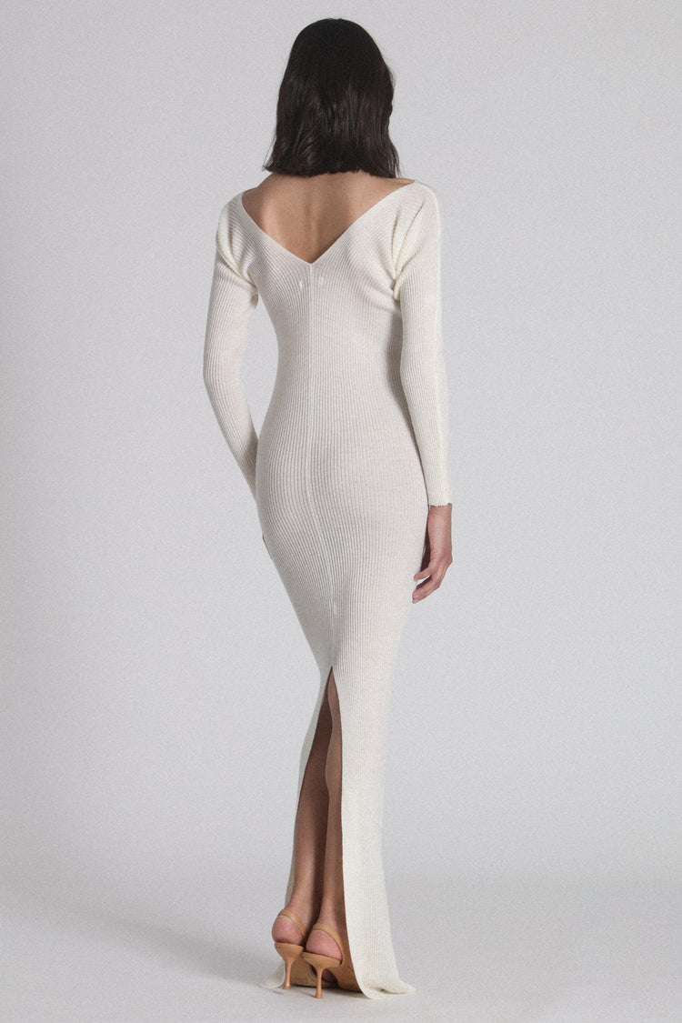 MADISON KNIT DRESS - IVORY