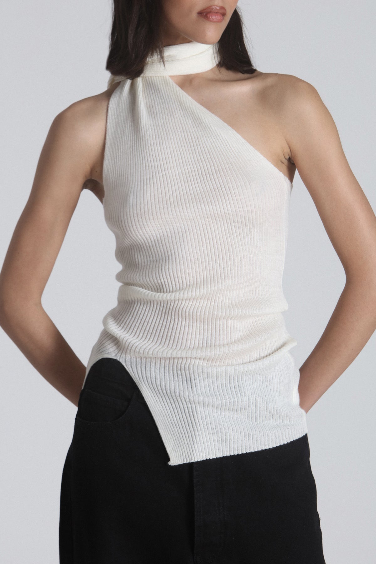 BARCLAY KNIT TOP - IVORY