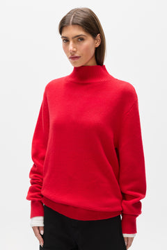 LOTTIE KNIT TURTLENECK - RED